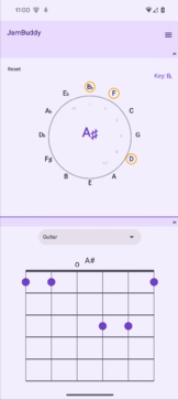 Guitar chord circle