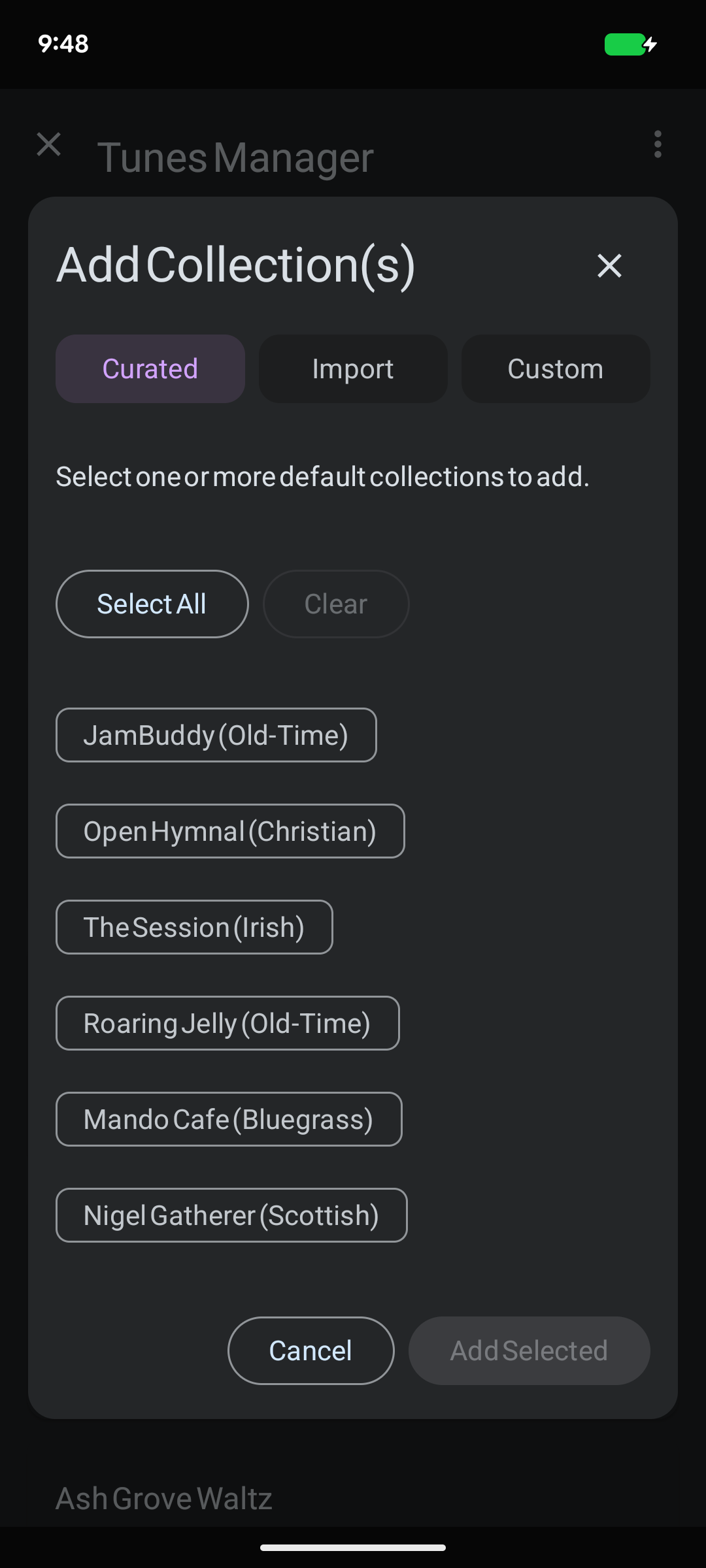 Tunes library collections