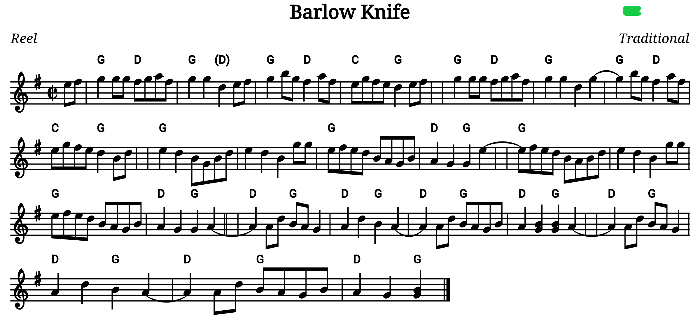 Full sheet music scaled to fit phone screen