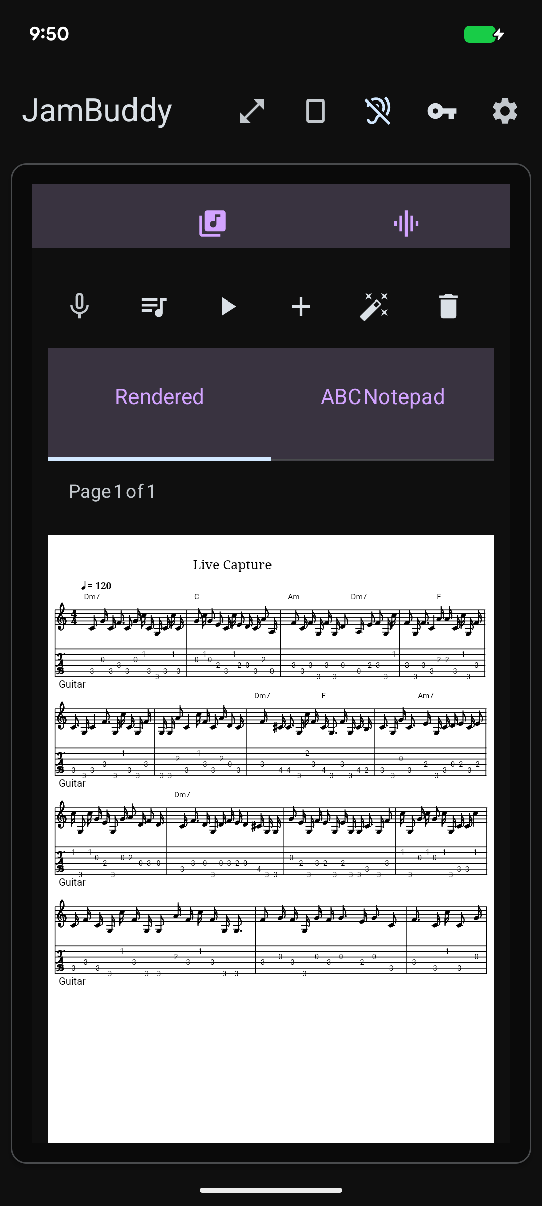 Live melody transcription