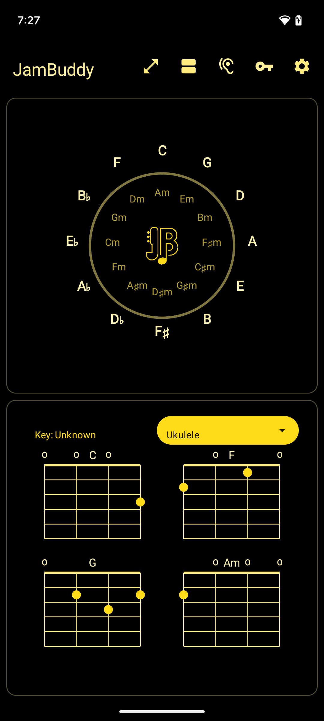 Next chord predictions